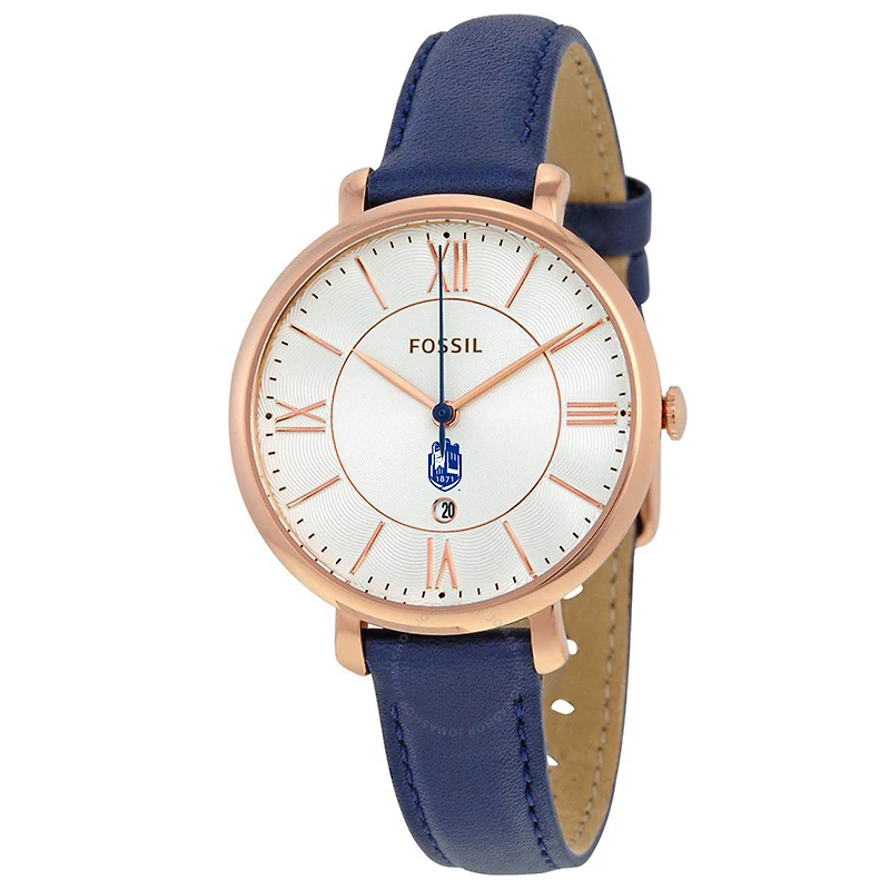 Women's Fossil Navy SUNY Geneseo Knights Jacqueline Leather Watch