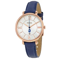 Women's Fossil Navy SUNY Geneseo Knights Jacqueline Leather Watch