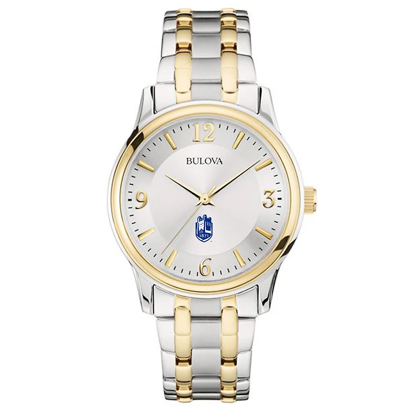 Bulova Silver SUNY Geneseo Knights Classic Two-Tone Round Watch