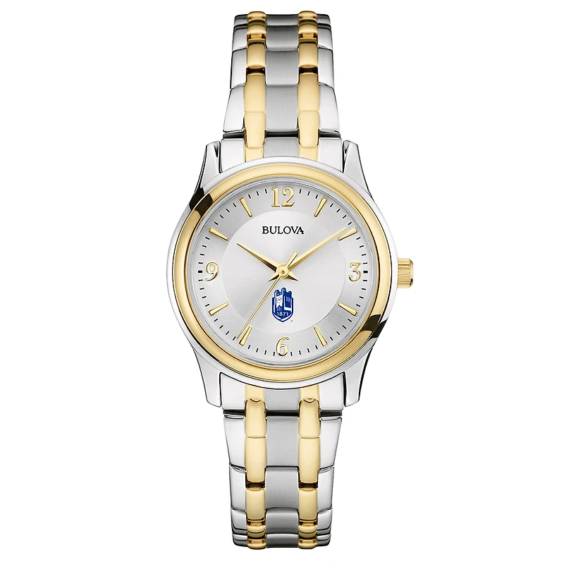 Women's Bulova Silver SUNY Geneseo Knights Classic Two-Tone Round Watch