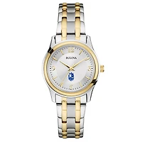 Women's Bulova Silver SUNY Geneseo Knights Classic Two-Tone Round Watch
