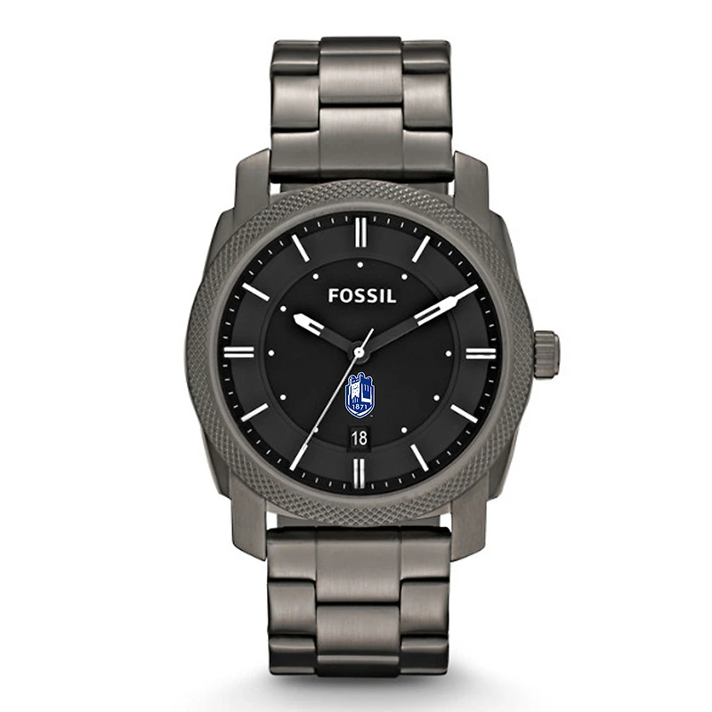 Fossil SUNY Geneseo Knights Machine Smoke Stainless Steel Watch