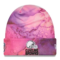 Men's New Era Pink Cleveland Browns 2022 NFL Crucial Catch  Knit Hat
