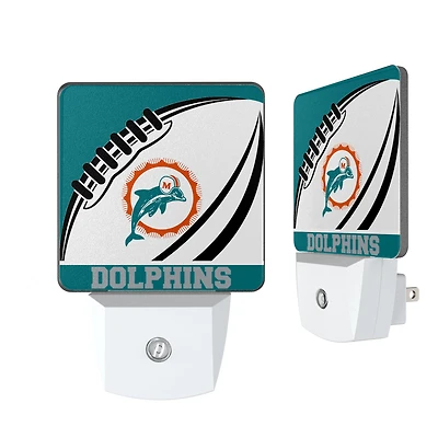 Miami Dolphins Passtime Design Nightlight 2-Pack