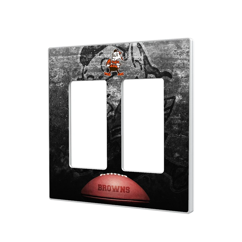 Cleveland Browns Legendary Design Double Rocker Lightswitch Plate
