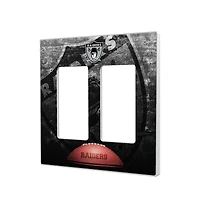 Oakland Raiders Legendary Design Double Rocker Lightswitch Plate