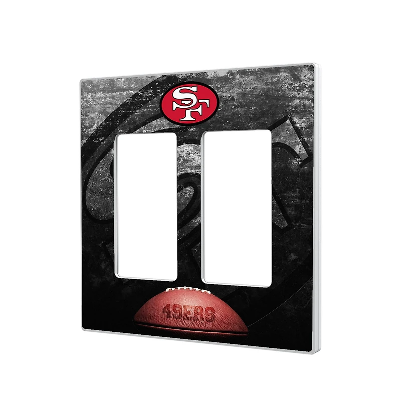 San Francisco 49ers Legendary Design Double Rocker Lightswitch Plate