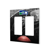Seattle Seahawks Legendary Design Double Rocker Lightswitch Plate