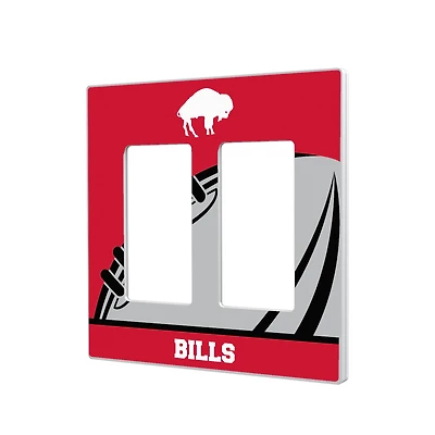 Buffalo Bills Passtime Design Double Rocker Lightswitch Plate