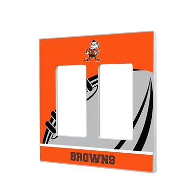 Cleveland Browns Passtime Design Double Rocker Lightswitch Plate