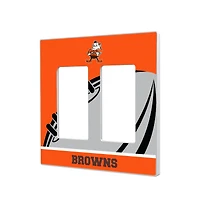 Cleveland Browns Passtime Design Double Rocker Lightswitch Plate