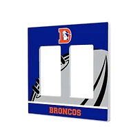 Denver Broncos Passtime Design Double Rocker Lightswitch Plate