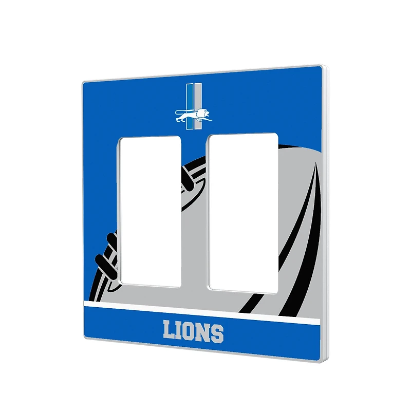 Detroit Lions Passtime Design Double Rocker Lightswitch Plate