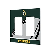 Green Bay Packers Passtime Design Double Rocker Lightswitch Plate