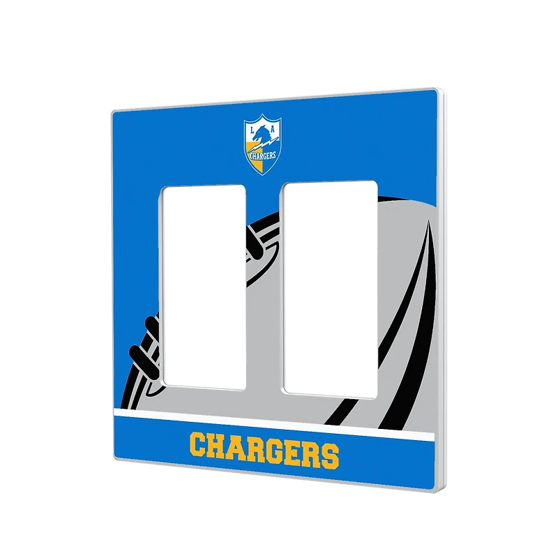 Los Angeles Chargers Passtime Design Double Rocker Lightswitch Plate
