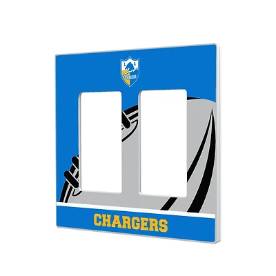 Los Angeles Chargers Passtime Design Double Rocker Lightswitch Plate
