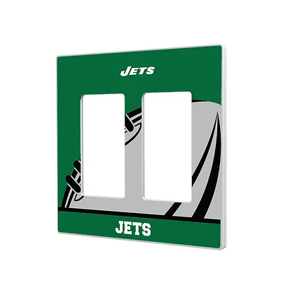 New York Jets Passtime Design Double Rocker Lightswitch Plate