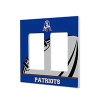 New England Patriots Passtime Design Double Rocker Lightswitch Plate