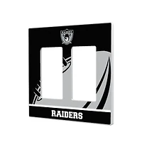 Oakland Raiders Passtime Design Double Rocker Lightswitch Plate