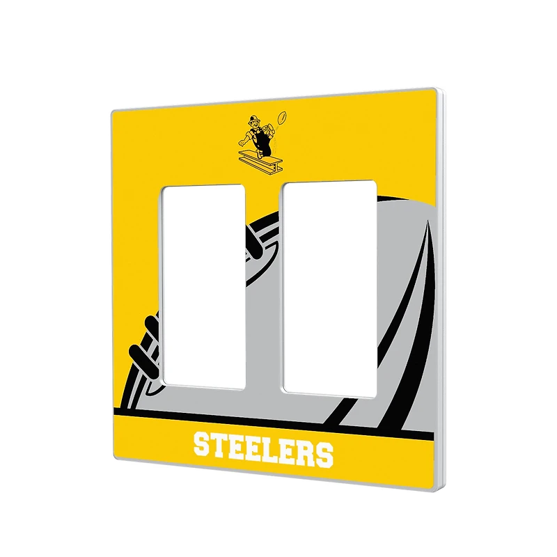 Pittsburgh Steelers Passtime Design Double Rocker Lightswitch Plate