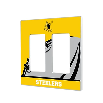 Pittsburgh Steelers Passtime Design Double Rocker Lightswitch Plate