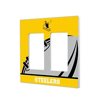 Pittsburgh Steelers Passtime Design Double Rocker Lightswitch Plate