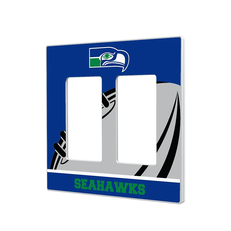 Seattle Seahawks Passtime Design Double Rocker Lightswitch Plate