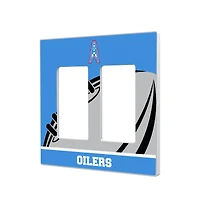 Houston Oilers Passtime Design Double Rocker Lightswitch Plate