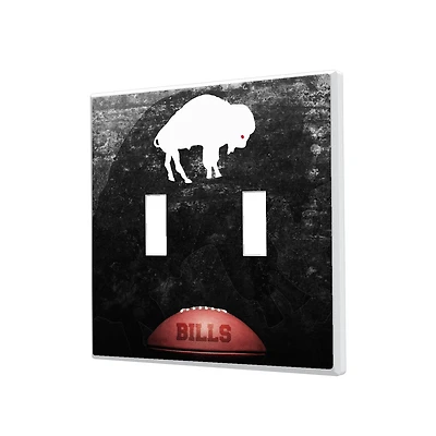 Buffalo Bills Legendary Design Double Toggle Lightswitch Plate