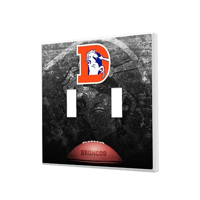 Denver Broncos Legendary Design Double Toggle Lightswitch Plate