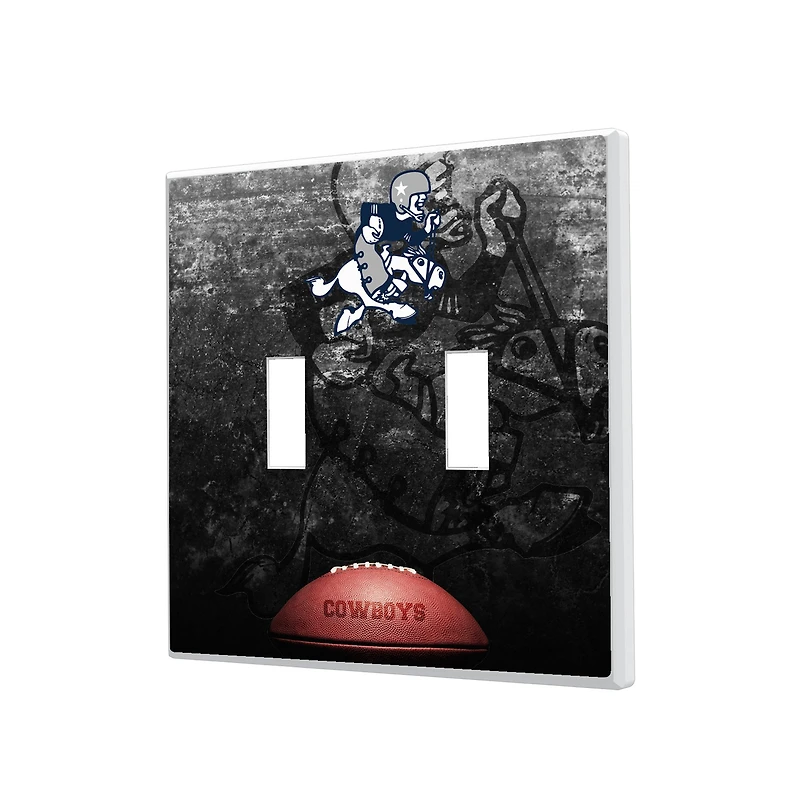 Dallas Cowboys Legendary Design Double Toggle Lightswitch Plate