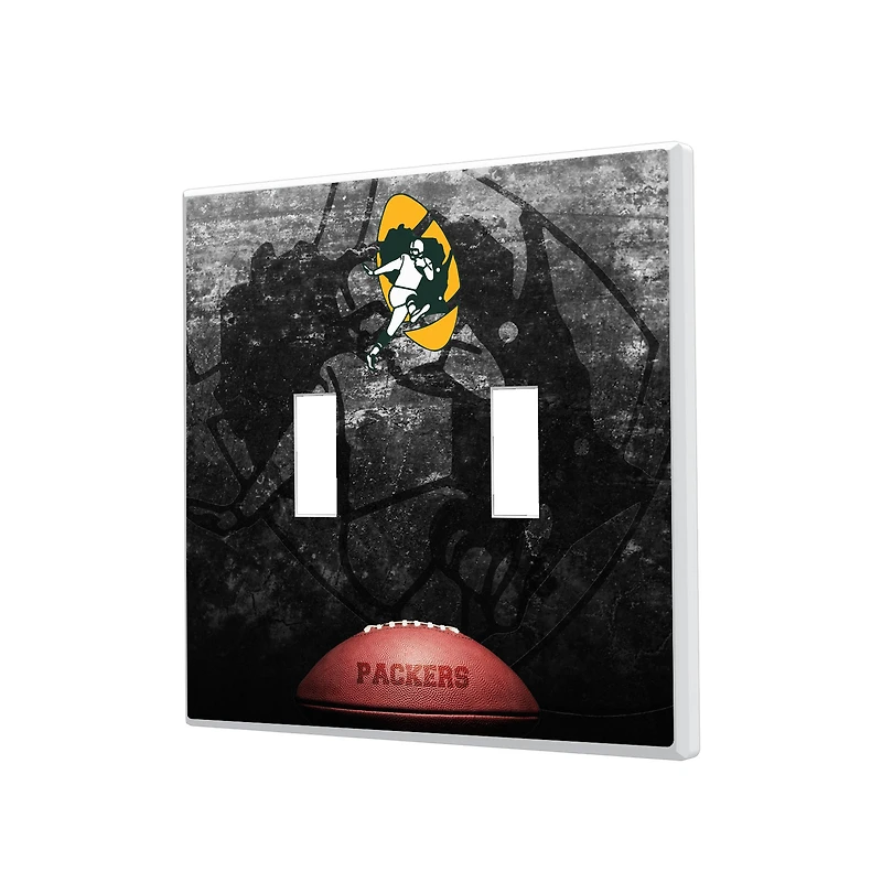 Green Bay Packers Legendary Design Double Toggle Lightswitch Plate