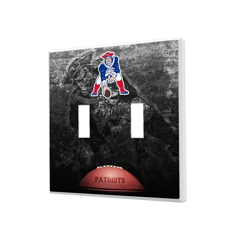 New England Patriots Legendary Design Double Toggle Lightswitch Plate