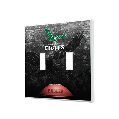 Philadelphia Eagles Legendary Design Double Toggle Lightswitch Plate