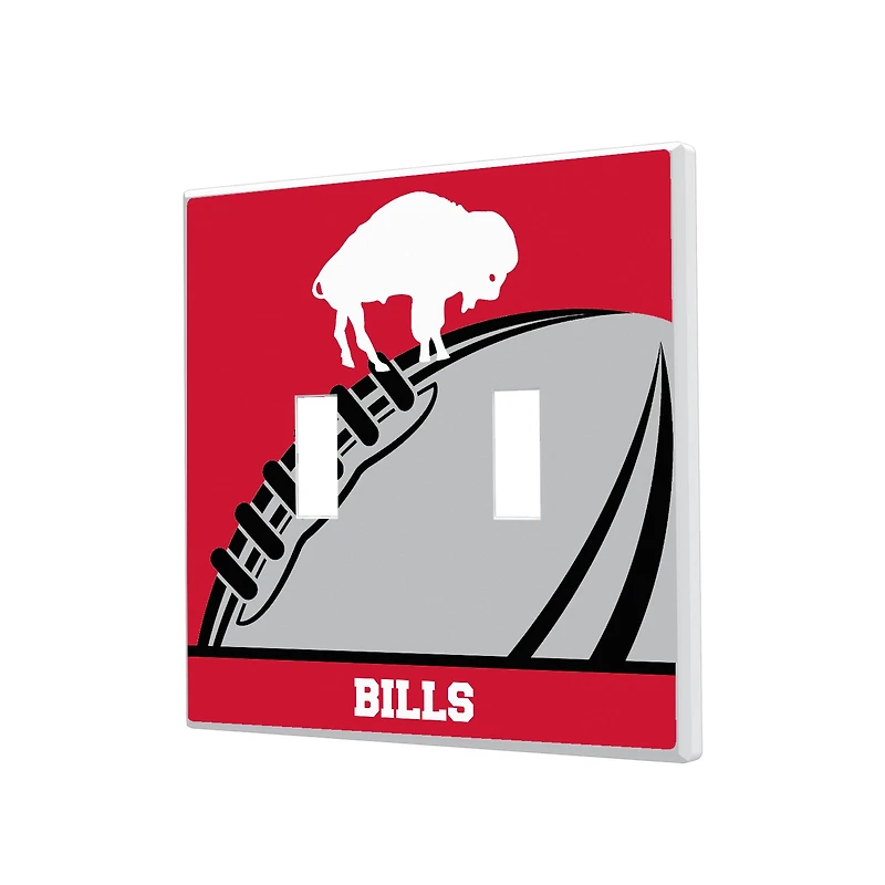 Buffalo Bills Passtime Design Double Toggle Lightswitch Plate