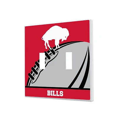 Buffalo Bills Passtime Design Double Toggle Lightswitch Plate