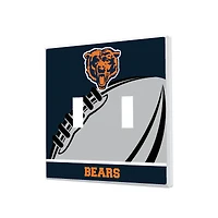 Chicago Bears Passtime Design Double Toggle Lightswitch Plate