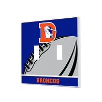 Denver Broncos Passtime Design Double Toggle Lightswitch Plate