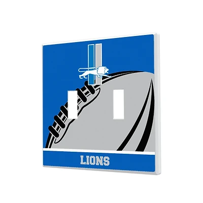 Detroit Lions Passtime Design Double Toggle Lightswitch Plate