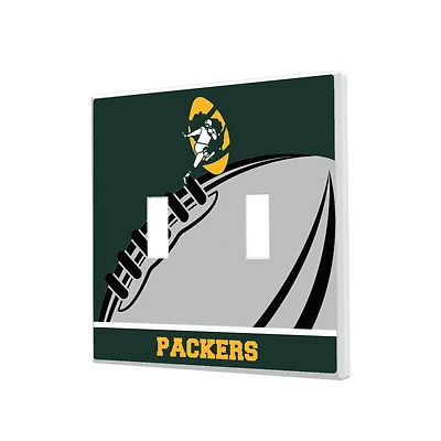 Green Bay Packers Passtime Design Double Toggle Lightswitch Plate