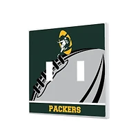 Green Bay Packers Passtime Design Double Toggle Lightswitch Plate