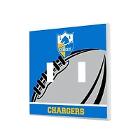 Los Angeles Chargers Passtime Design Double Toggle Lightswitch Plate