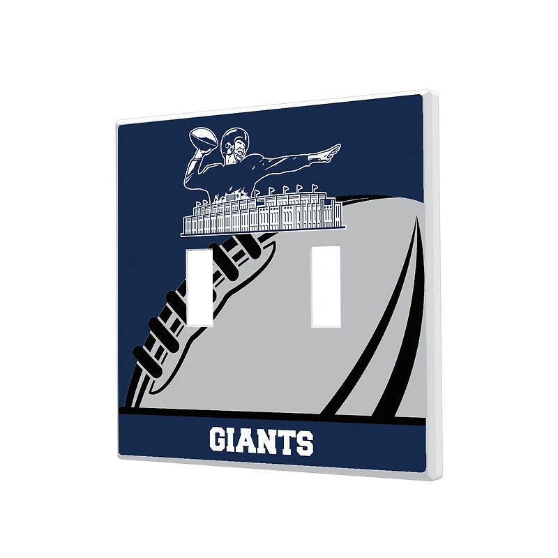New York Giants Passtime Design Double Toggle Lightswitch Plate