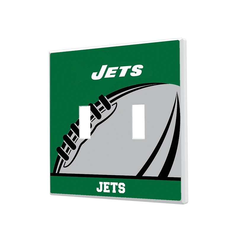 New York Jets Passtime Design Double Toggle Lightswitch Plate