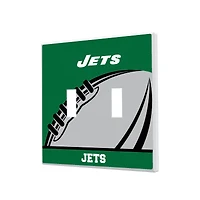 New York Jets Passtime Design Double Toggle Lightswitch Plate