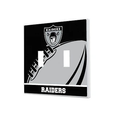 Oakland Raiders Passtime Design Double Toggle Lightswitch Plate