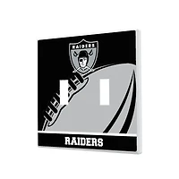 Oakland Raiders Passtime Design Double Toggle Lightswitch Plate