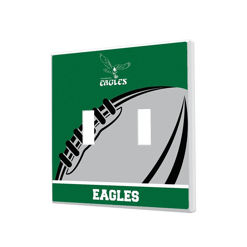 Philadelphia Eagles Passtime Design Double Toggle Lightswitch Plate
