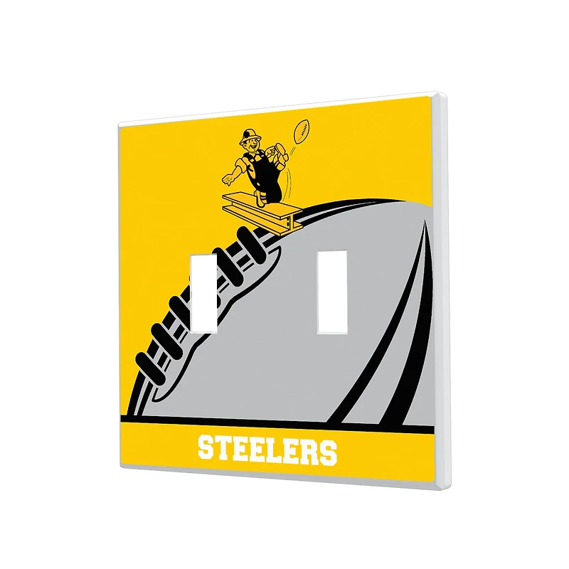 Pittsburgh Steelers Passtime Design Double Toggle Lightswitch Plate