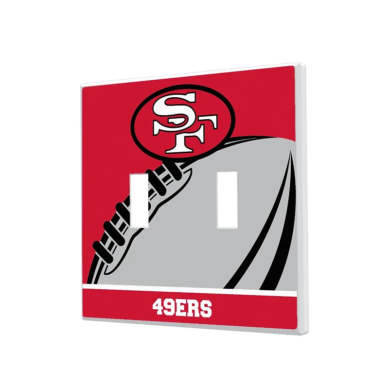 San Francisco 49ers Passtime Design Double Toggle Lightswitch Plate